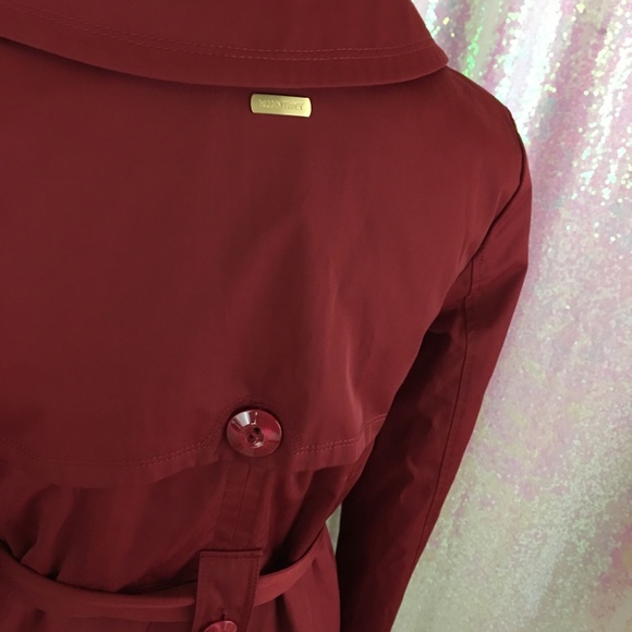 NWT Ellen Tracy Rain Coat - XS - Dark Red! - Picture 5 of 8